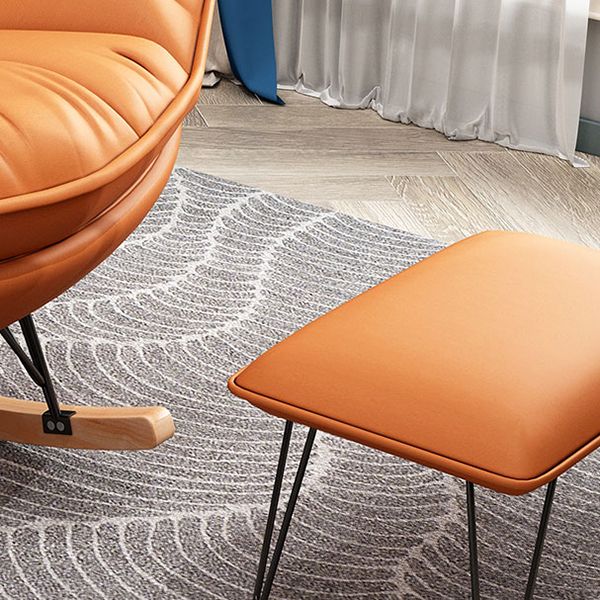 Contemporary Upholstered Leisure Rocking Chair Hotel Chaise Family Lazy Chair