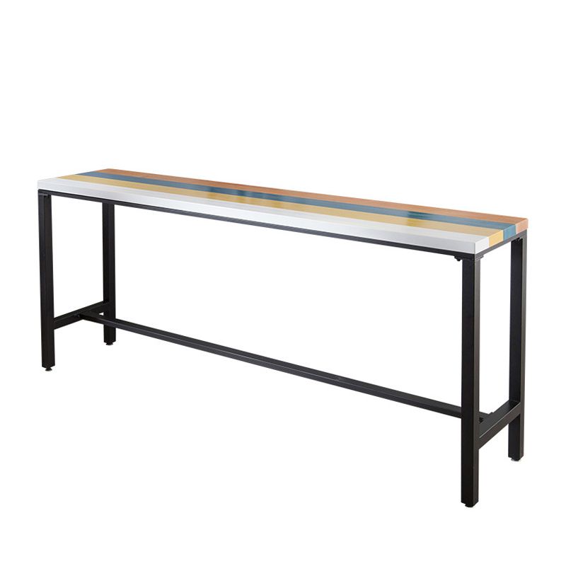 Glam Indoor Event and Cocktail Table Rectangle Trestle Bar Stool Table