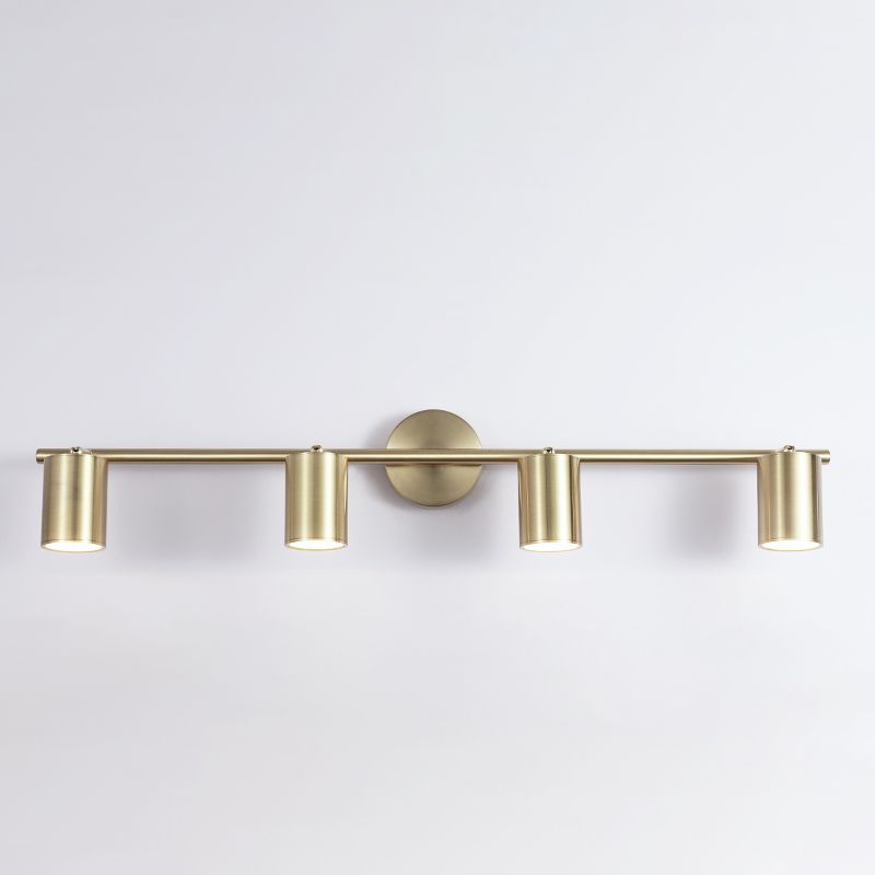 Gold Cylinder Mirror Light Modern Style Metal Wall Mount Lighting Fixture