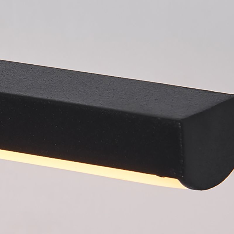 Black LED Vanity Wall Light Fixtures Modern Mirror Front Light with Silicone Shade