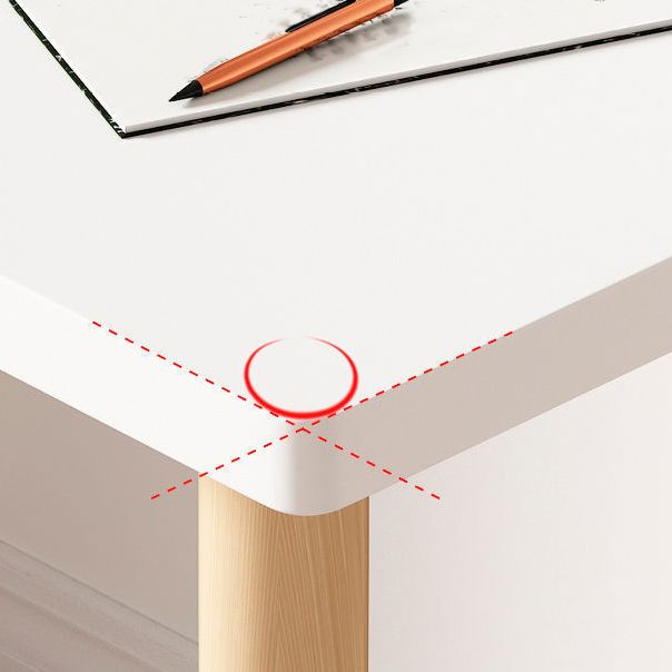 Free Form Contemporary Writing Desk Manufactured Wood Parsons Base Desk