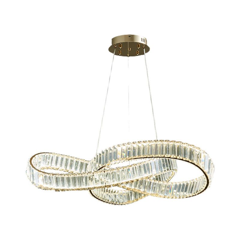Light Luxury Style Chandelier Pendant Light Linear Crystal Hanging Light Fixtures