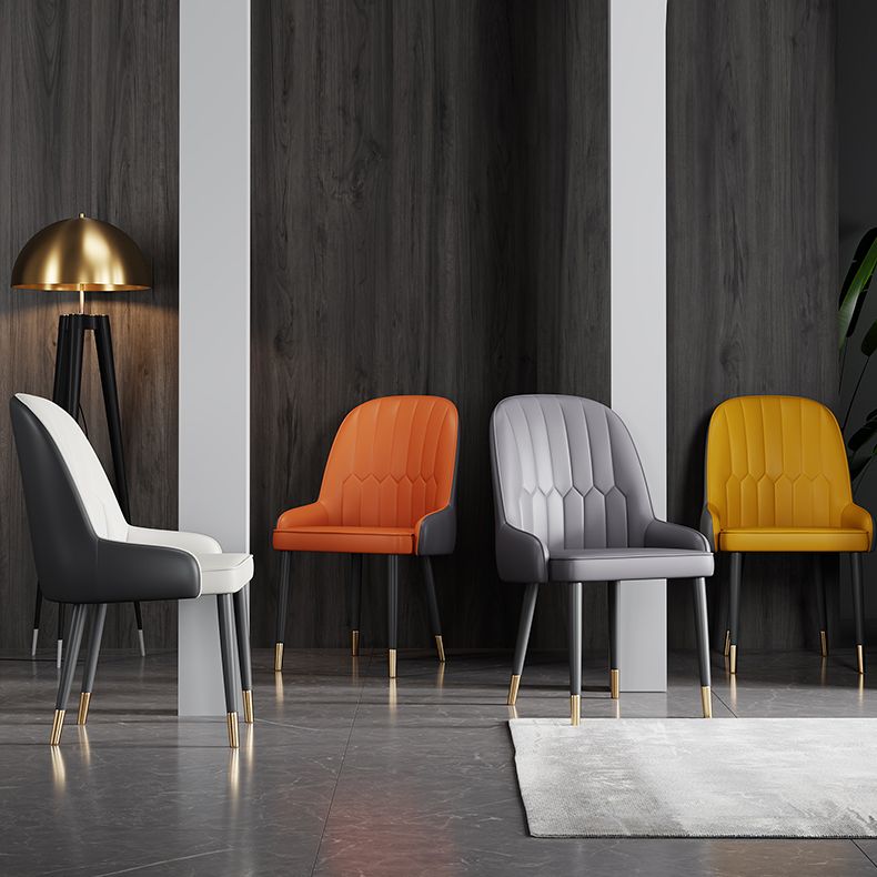Ensemble de chaises en métal de style scandinave, chaises Parsons pour salle à manger et cuisine
