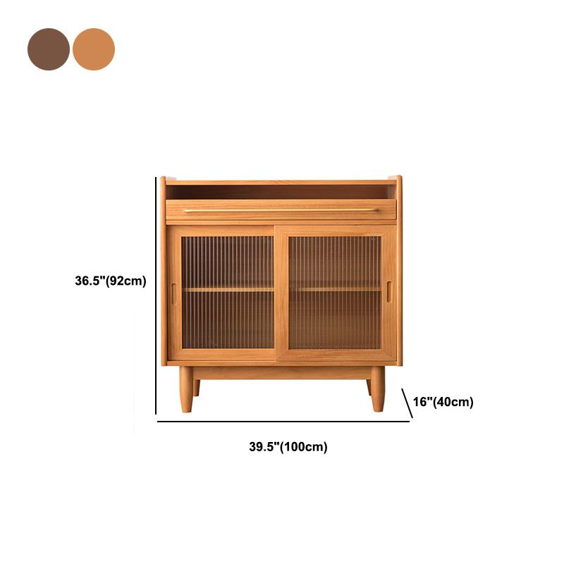 Pine Solid Wood Sideboard Buffet Modern Dining Server for Living Room