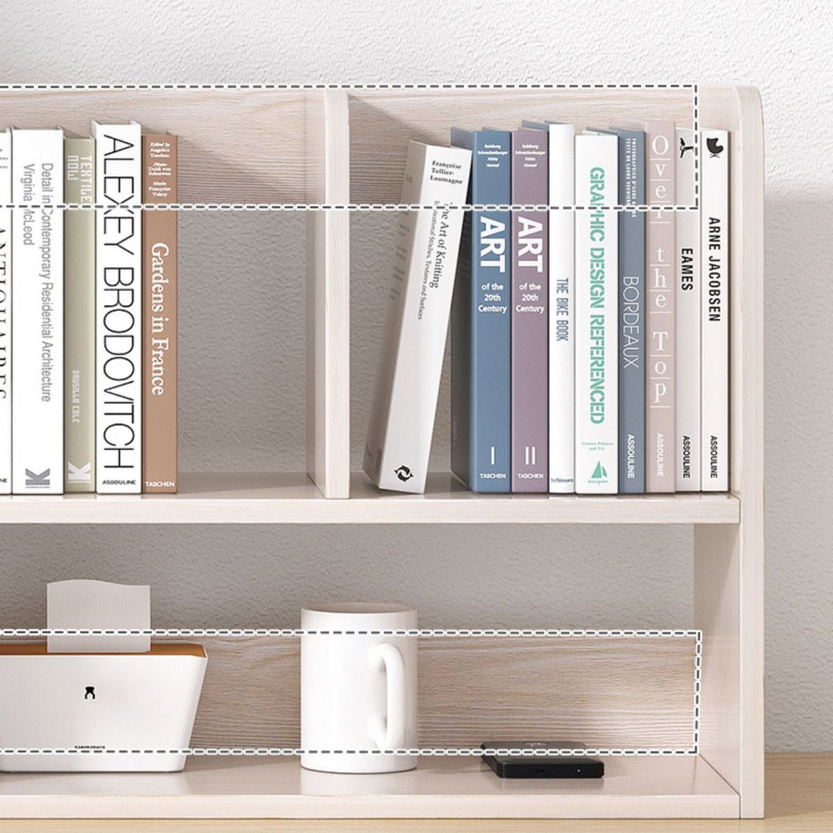 Modern Style Bookshelf Engineer Wood Bookcase with Drawer for Home