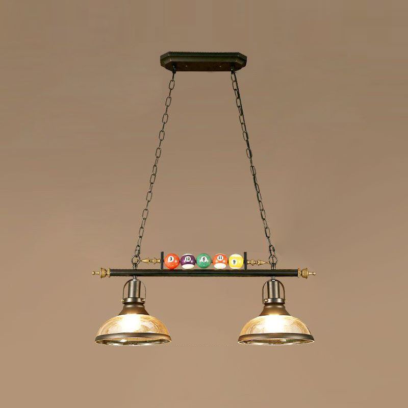 Luces de araña de araña de isla ligera de isla de estilo industrial en negro para restaurante