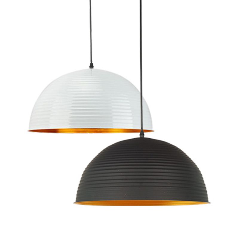 Lampada a sospensione a ciondolo a 1-bulba in oro industriale in alluminio interno appeso per il ristorante