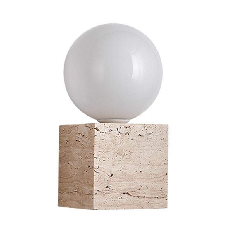 Contemporary White Shade Wall Sconce Lighting Glass Shade Wall Lamp for Bedroom