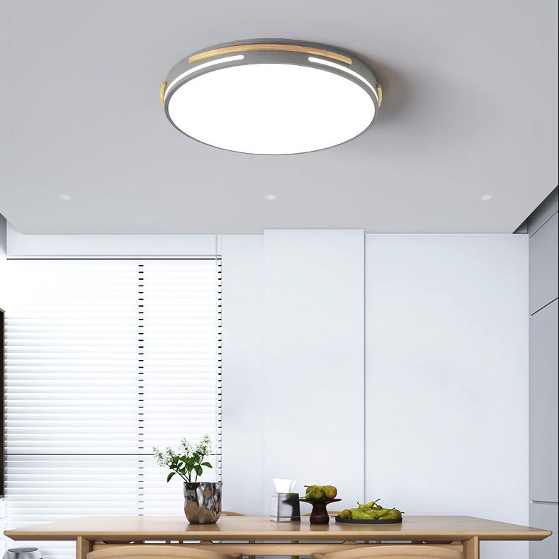 Schlafzimmer Deckenmontierte Lampe Nordic LED Flush Mount Licht mit Trommel Acryl Shade