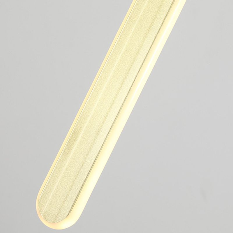 1 Light Linear Hanging Pendant Modern Style Metal Hanging Lighting for Living Room
