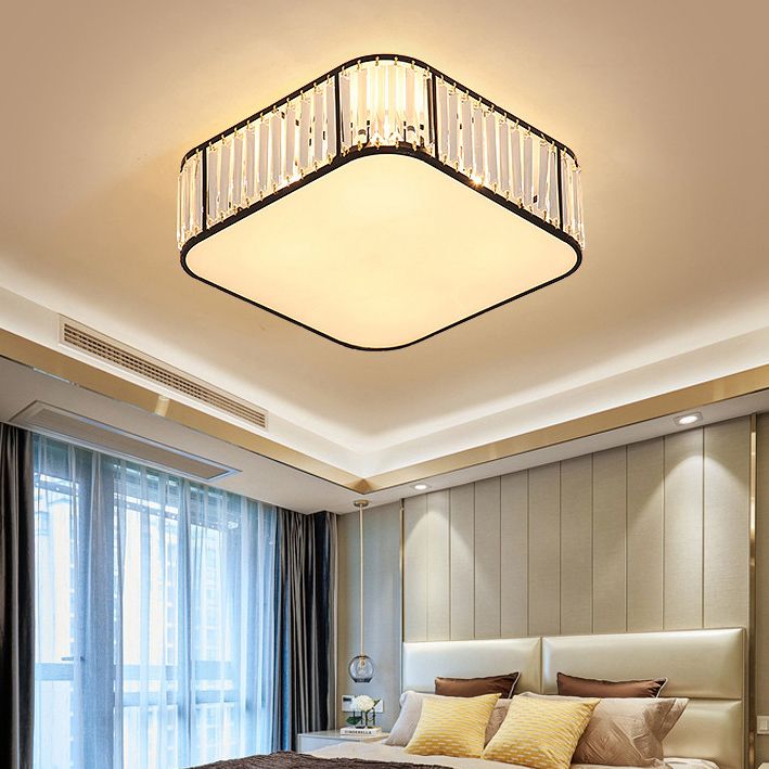 Modern Home Decor 5 Head E27 Flush Crystal Ceiling Lights for Sitting Room
