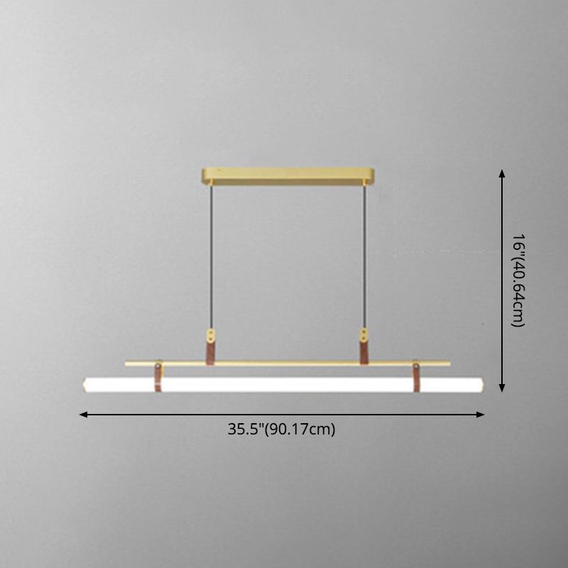 Luce a sospensione dell'isola acrilica a forma di palo Light Hanging LED per sala da pranzo
