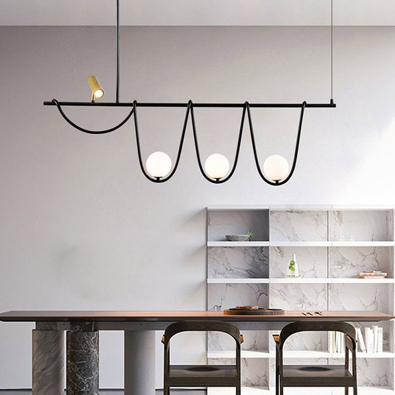 Pendre créatif moderne Light Metal 4-Light Island Light for Dining Room