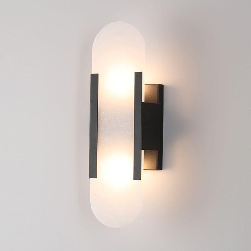 Illuminazione a parete oblunga di pietra illuminazione a parete in stile minimalista per camera da letto