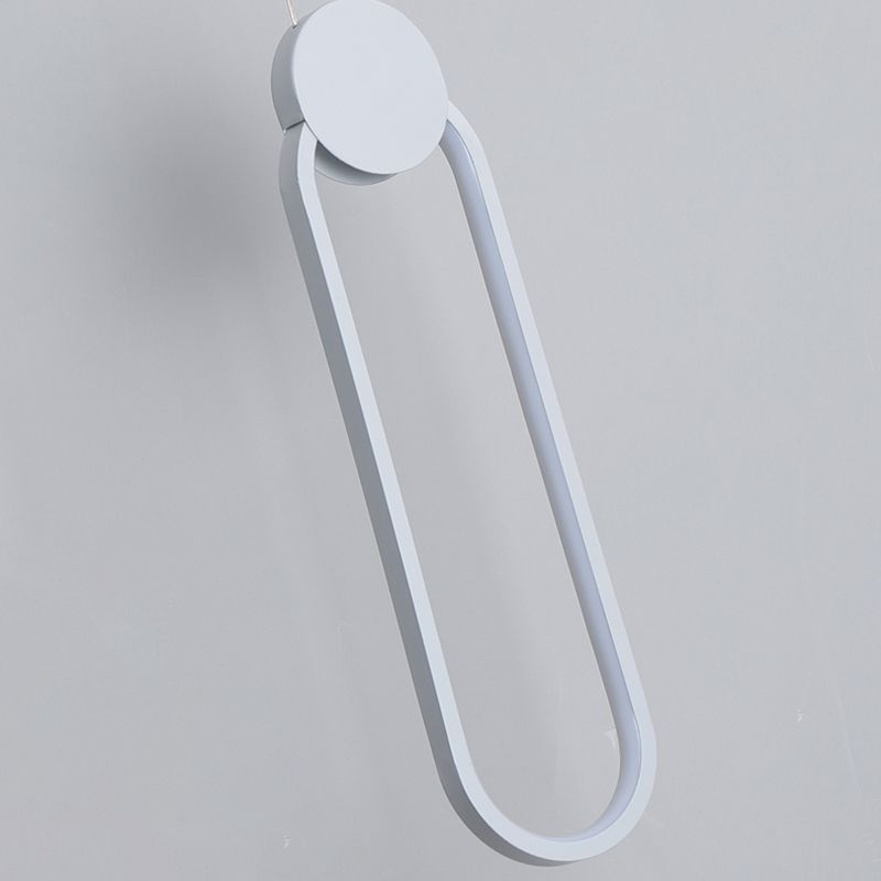 Minimalisme pendentif léger acrylique à 1 lumière LED vers le bas pour chambre à coucher