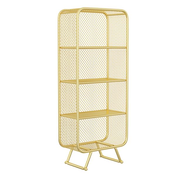 Modern Closed Bookshelf Metal Standard Bookcase With Rectangular Shelves