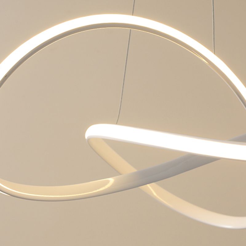 Modern Twisting Chandelier Pendant Light Metal Single Light Chandelier