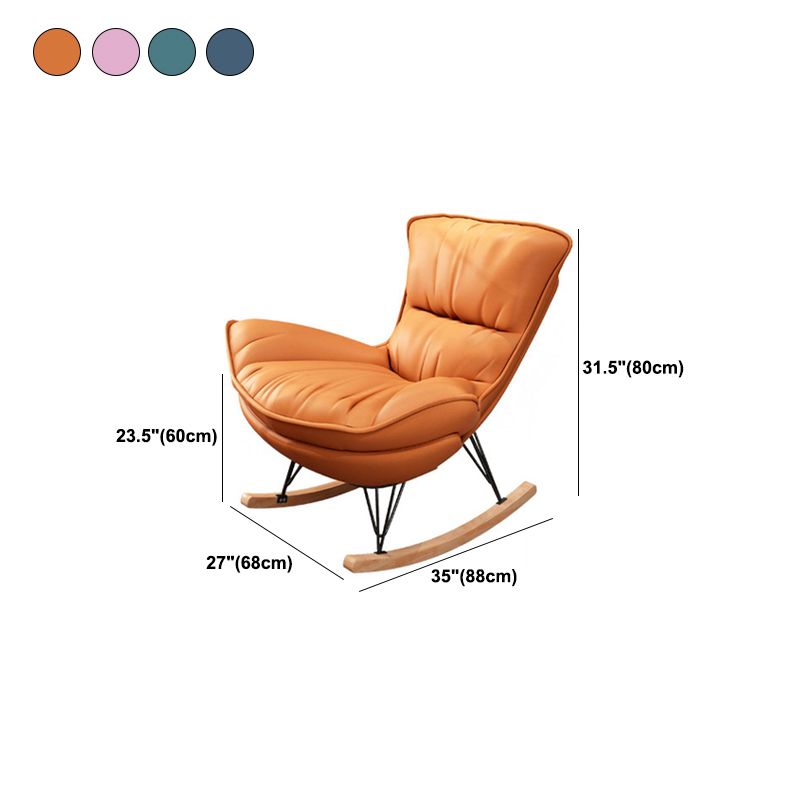 Rocker Chair Whole Colored Scratch Resistant Modern Fabric Rocker Chair with Ottoman