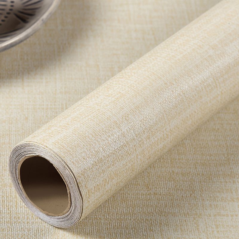 Peel off Plain Wallpaper Roll Scandinavian Style Non-Woven Wall Covering, 32.3 sq ft