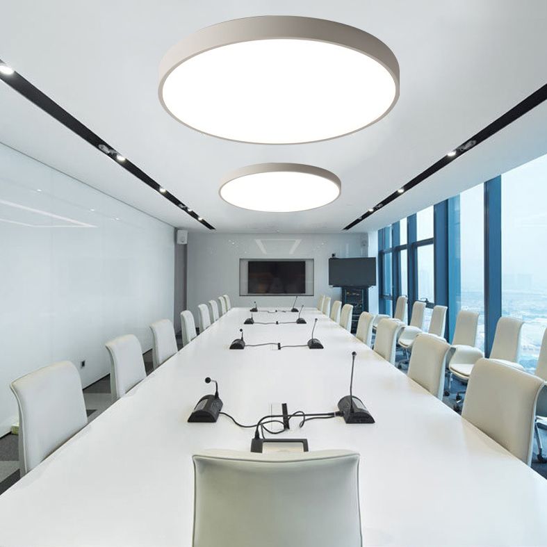 Modern Circular Ceiling Mount Light Fixture Metal Flush Mount Ceiling Lighting Fixture for Office