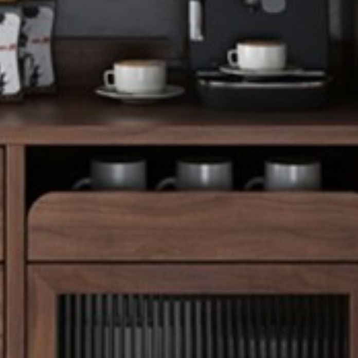 Modern Dining Server Pine Buffet Server with Drawers for Kitchen