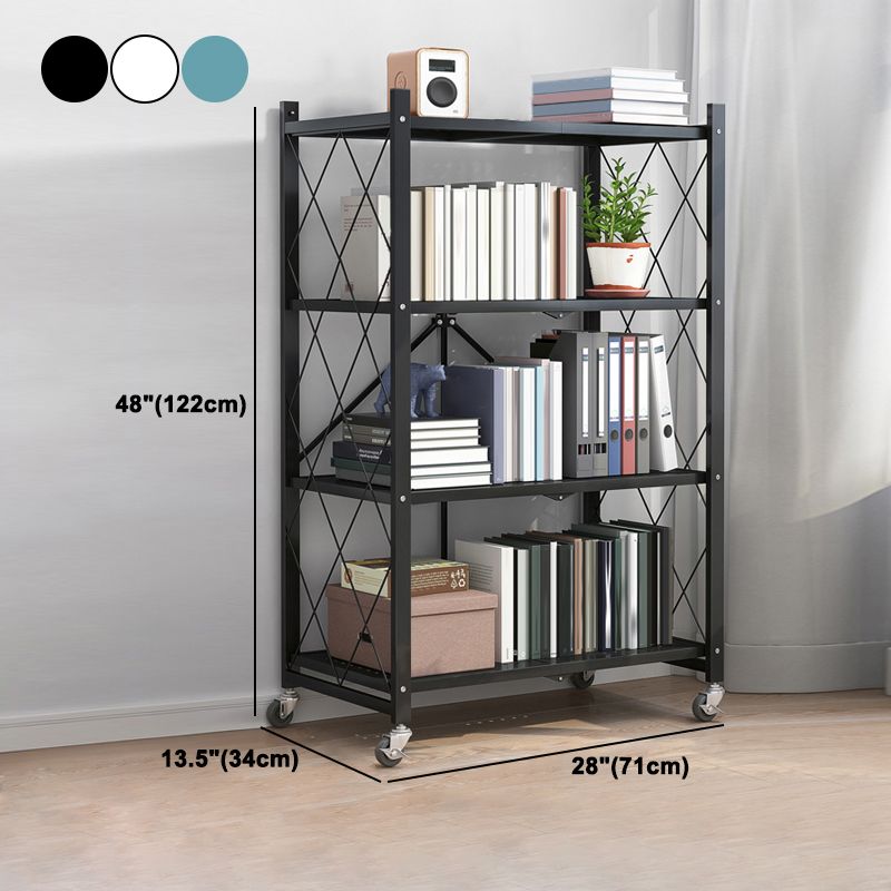 Modern Style Metal Bookshelf Open Etagere Shelf Home Bookcase