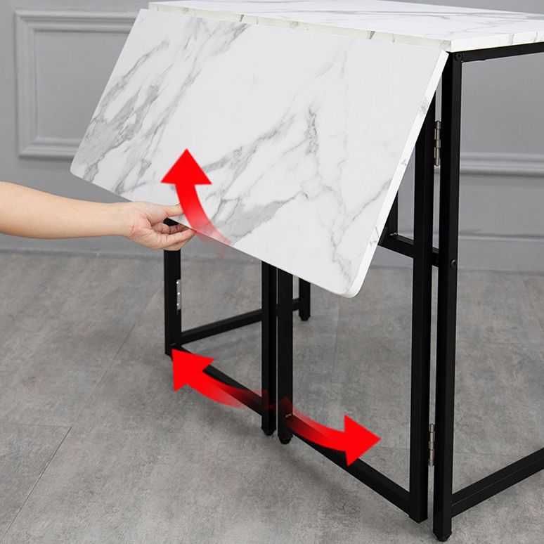 Modern Foldable Dinette Set 1/2/3 Pieces Rectangle Engineered Wood Dining Table Set