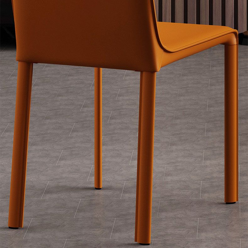 Contemporary Style Kitchen Chairs Dining Armless Side Chairs with Metal Legs