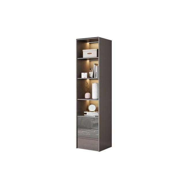 Contemporary Style Wood Wardrobe Gray Colour 1-Drawer Wardrobe Closet for Home