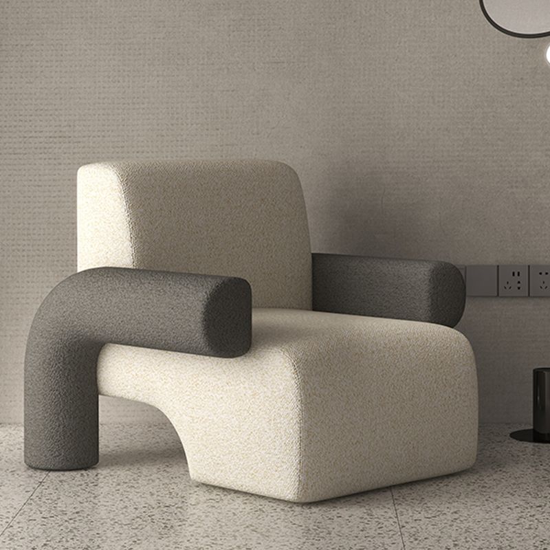 Nordic Style Living Room Velvet Round Arms Tight Back Arm Chair