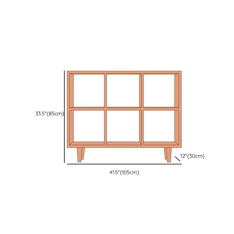 Contemporary Open Back Bookshelf Wooden Bookcase with Shelves