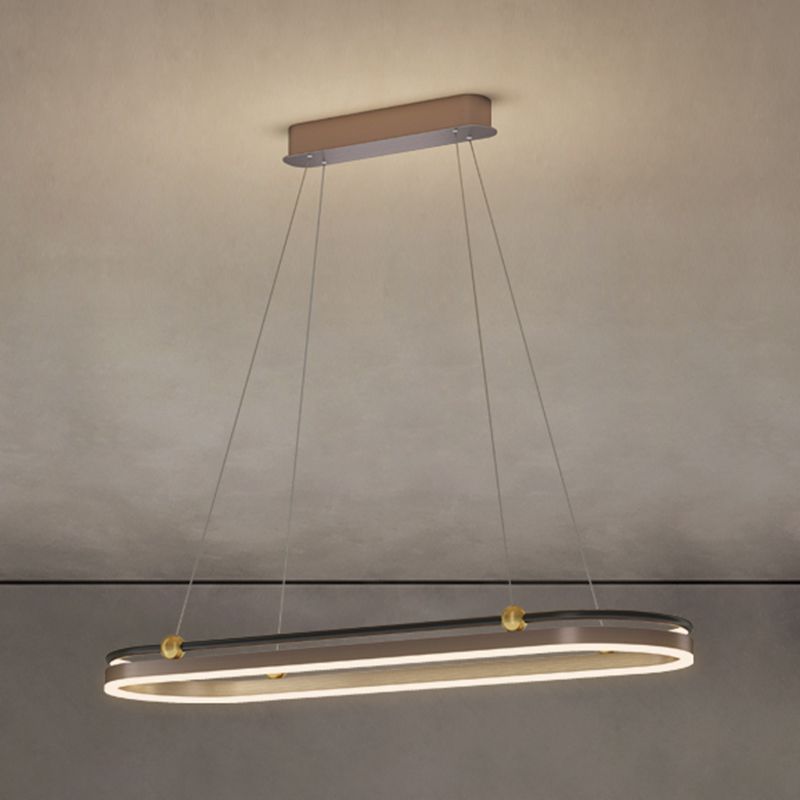 Dining Room Modern Island Light Fixture LED Linear Aluminum Pendant Light