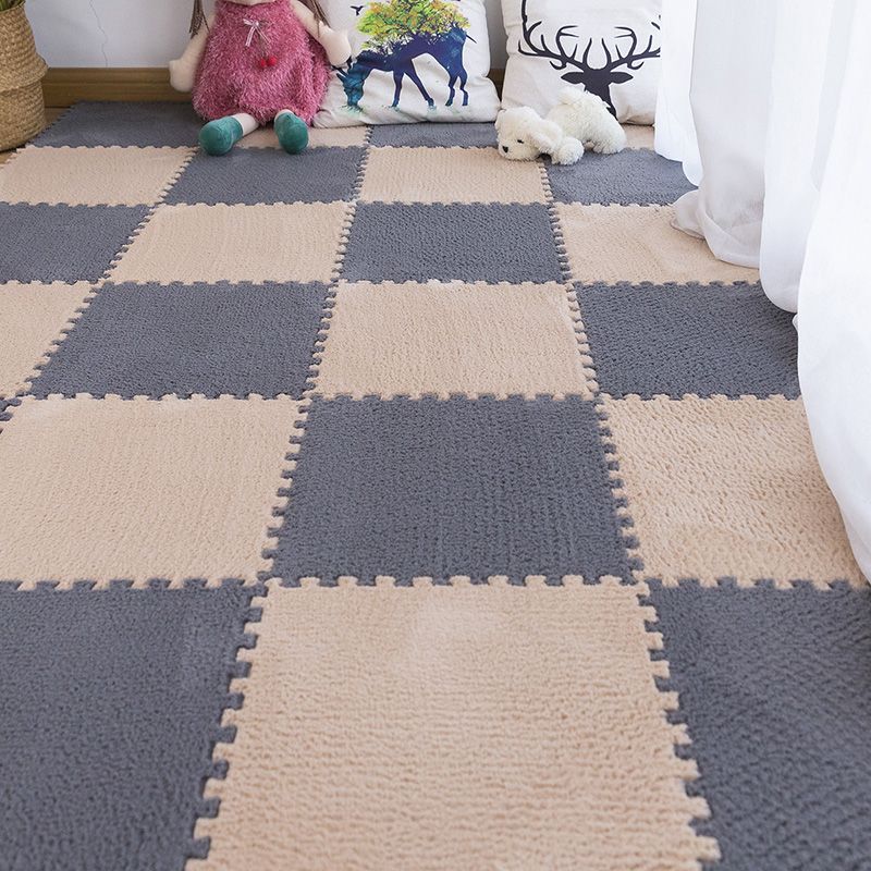 Modern Carpet Tiles Interlocking Square Color Block Carpet Tiles
