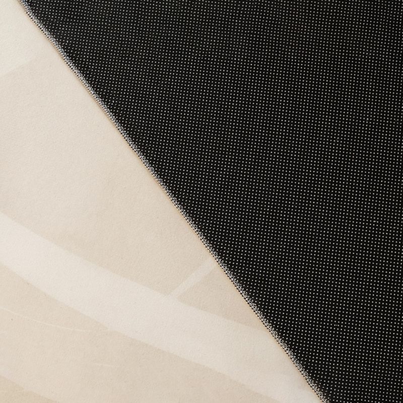 Apricot Tone Simplicity Rug Polyester Carpet Stripe Printing Indoor Rug Non-Slip Backing for Living Room