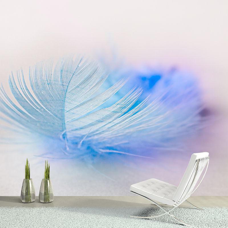 Feather Mural Wallpaper Minimalist Wall Covering for Sitting Room Decoration