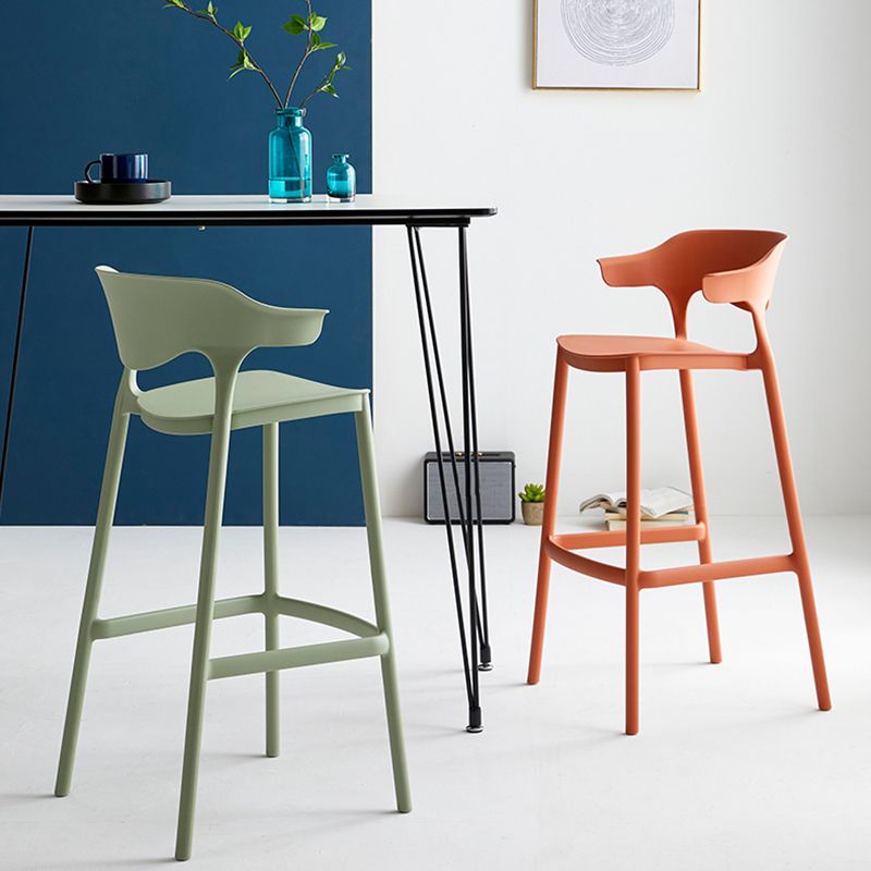 Low Back Indoor Counter Chair Contemporary Acrylic Bar Stools