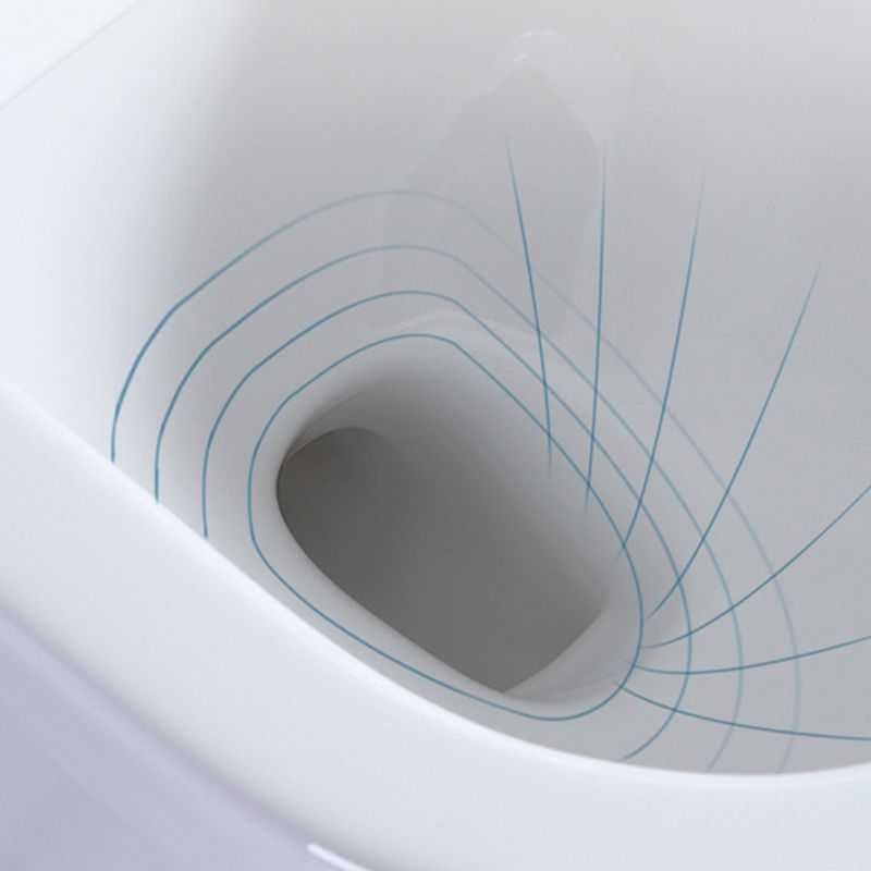 Contemporary 1 Piece Flush Toilet Floor Mounted White Toilet Bowl for Bathroom