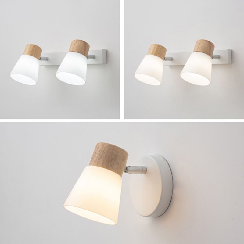 Nordic Wooden Wall Light Fixture Minimalist Wall Light Sconce for Bedroom