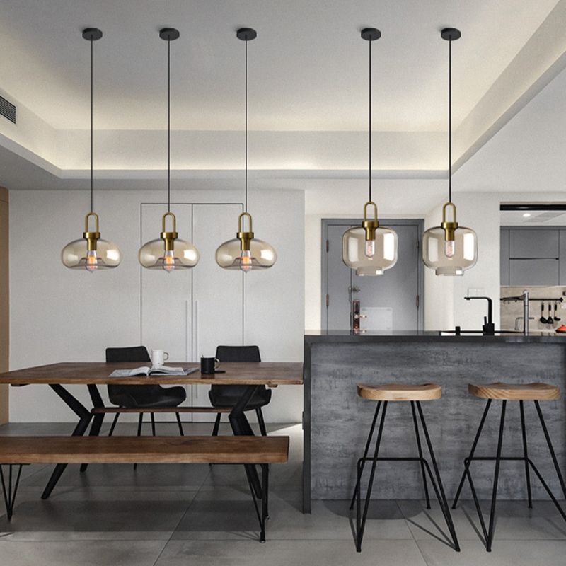 Simplicity Pendant Lighting Fixture Clear Glass Ceiling Pendant Light