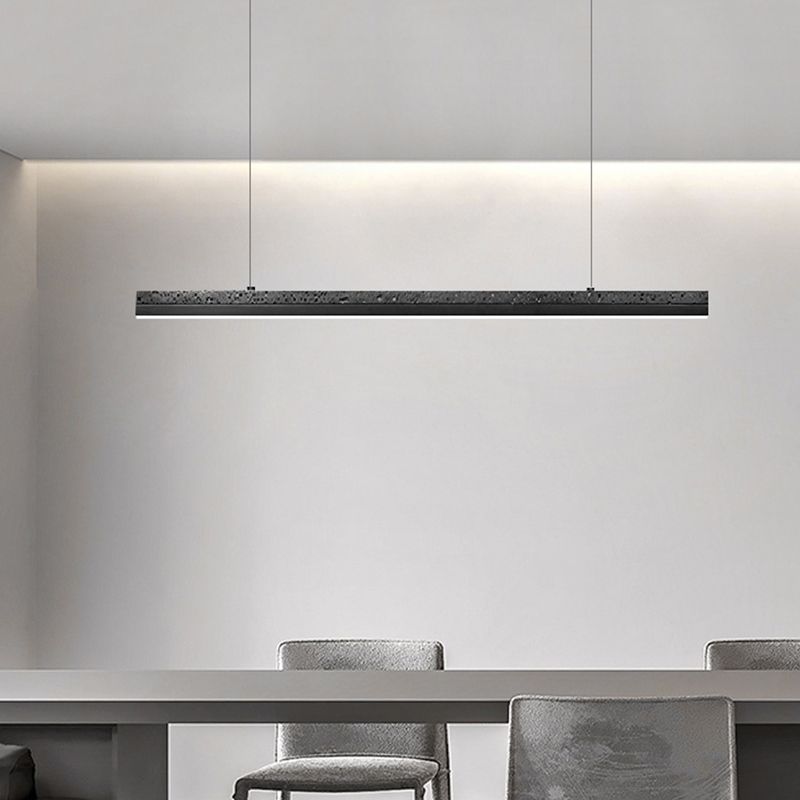 Contemporary Hanging Light Linear Stone Island Light Fixture for Dining Room