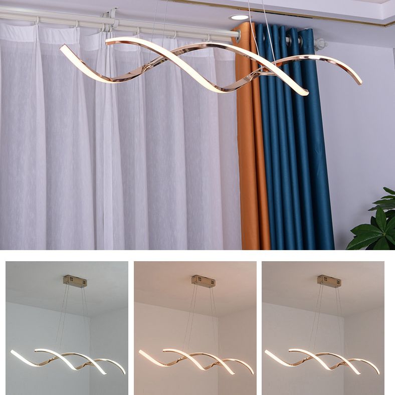 Lumo a pendente a sospensione a sospensione a spirale Light Minimalist LED PENDANT PROVA per sala da pranzo