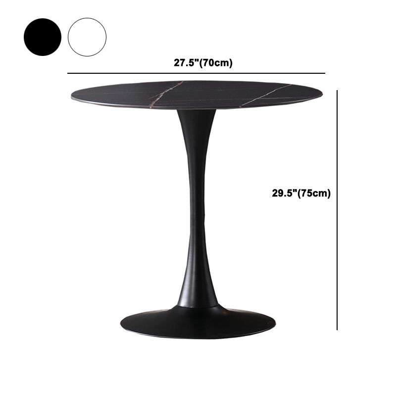 Glam Sintered Stone Dining Table Set Round 1/2/3/4/5 Pieces Dining Set for Home Use