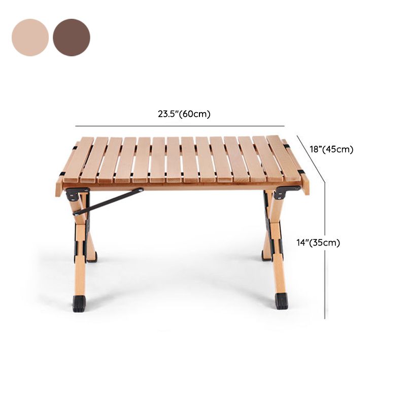 Industrial Patio Table Solid Wood Beech Foldable Camping Table