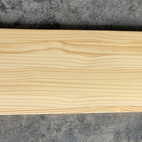 Natural Solid Wood Pub Table Pedestal Rectangle Bar Height Table with Shelves