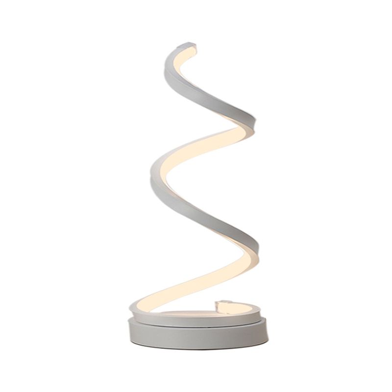 Éclairage de nuit en spirale LEMPRE MÉTALLIQUE MÉTALLIQUE MÉTALLIQUE Lampe de bureau blanc en lumière chaude / blanche pour la salle d'étude