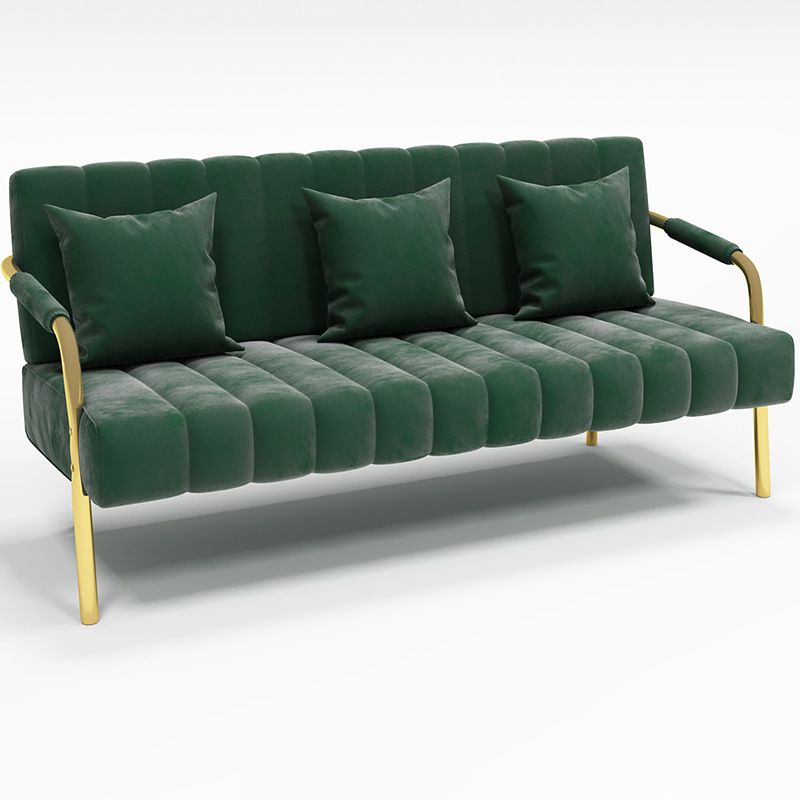 Modern Standard Metal Legs Sofa Macaroon Fabric Sofa for Apartment