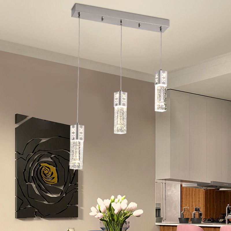 Geometric Hanging Lights Modern Style Crystal Multi Lights Pendant Light Kit