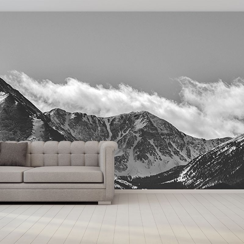 Sky Resistant Mural Wallpaper Mountain Landscapes Pattern for Wall Decor