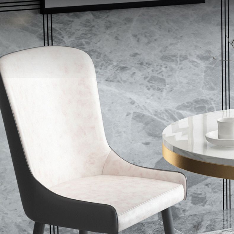 1/2/3/4/5 Pcs Metal Modern Dining Set with Round Dining Table Dinette Set