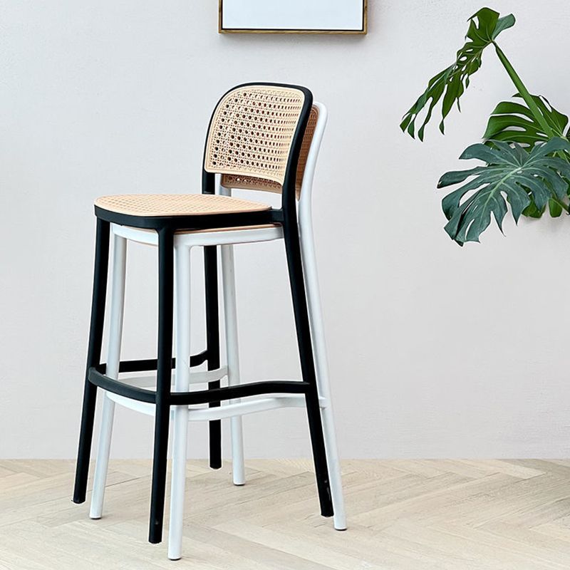Plastic Bar Stool Industrial Backrest Stackable Counter Stool for Bristol